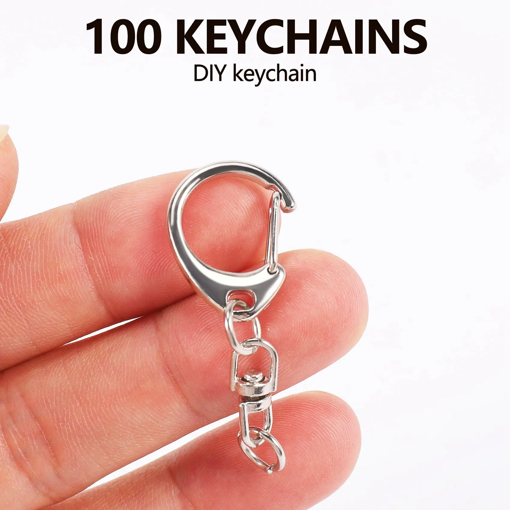 100-компонентный брелок с D-образным крючком и кольцами для прыжков металлические