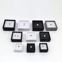 20pcs transparent acrylic square box for jewelry bare stone ring face diamond sample display box earring jewelry storage box