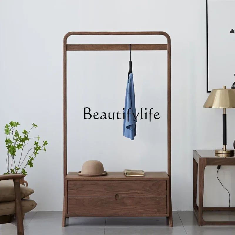 Скандинавская вешалка для пальто и шляп из массива дерева напольная одежды