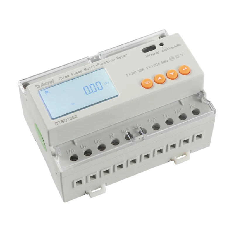 

Acrel DTSD1352-C Bidirectional Electricity Meter for Solar Din Rail 3 Phase Energy Meter with Anti-reflux for Ginlong Inverters