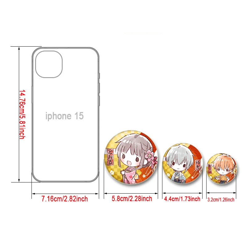 Fruits Basket The Final Season Brooches for Backpack Anime Figure Lapel Pins Souma Kyo Honda Tohru Cartoon Badge Accessories