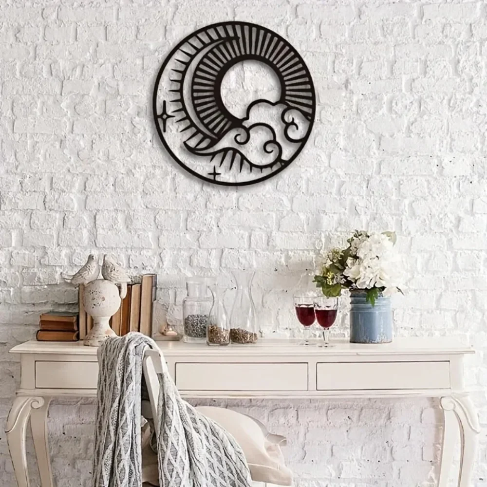 Металлический Настенный Рисунок — Легкий Солнечный Лунный Стеллар Городской