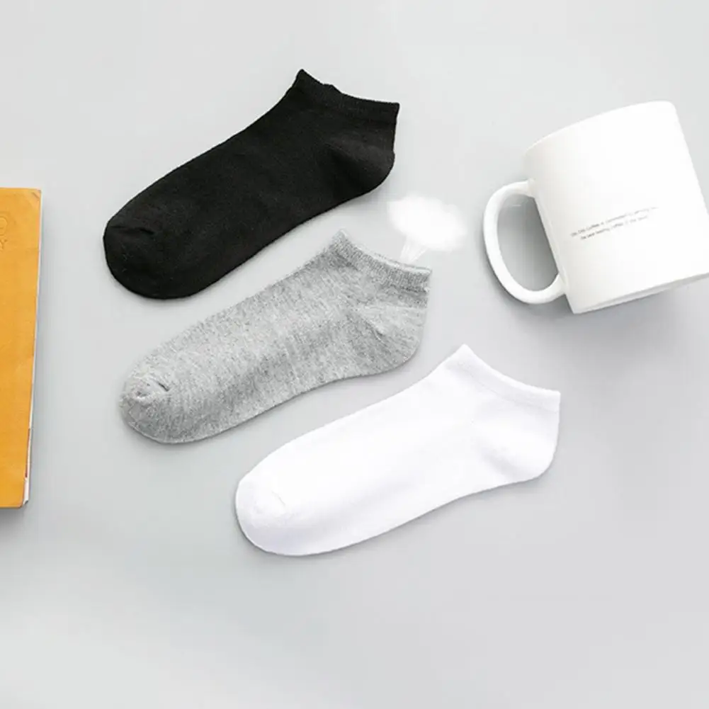 

Spring Summer 5 Pairs Stylish Low Cut Sweat-wicking Boat Socks Tear Resistant Boat Socks All Match for Running