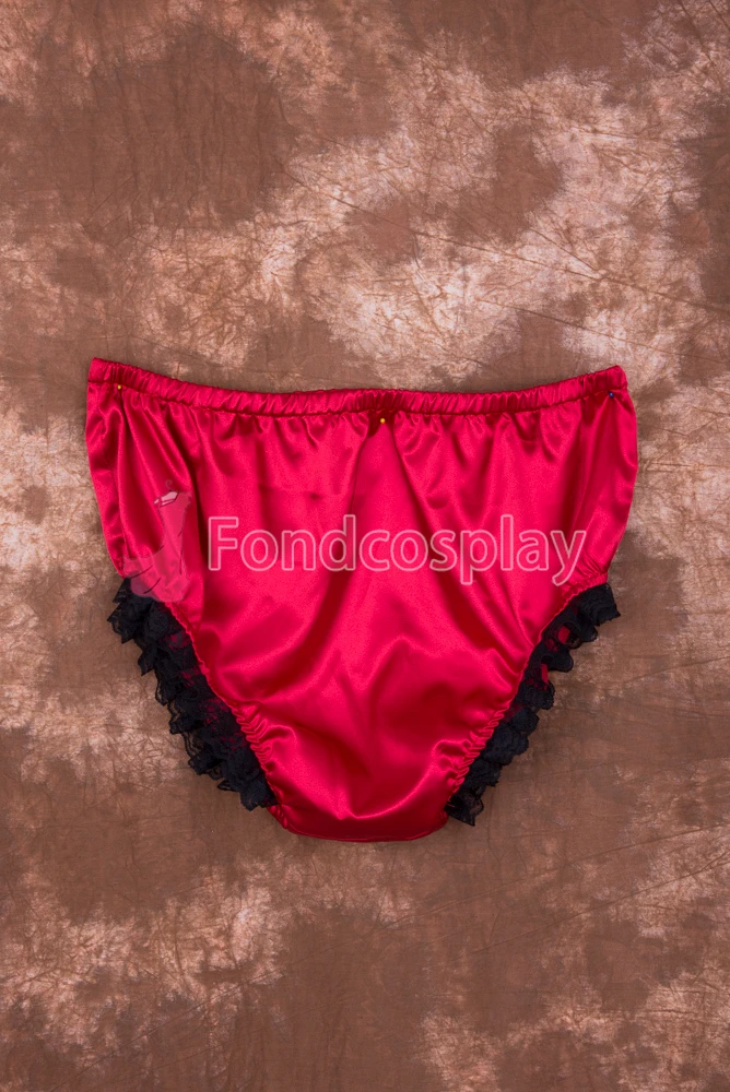 

adult sexy cross dressing sissy maid short Red Satin Panties Tailor-made[D002]