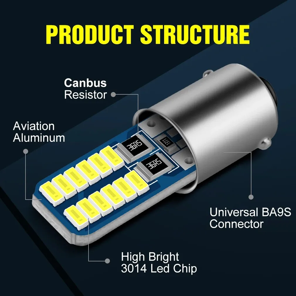 Фото 2X T10 W5W BA9S T4W Festoon LED лампы для чтения, освещения салона автомобиля, C5W C10W, купольные, 28 31 36 39 41 мм, для номерного знака, сигнальные, светодиодные №5