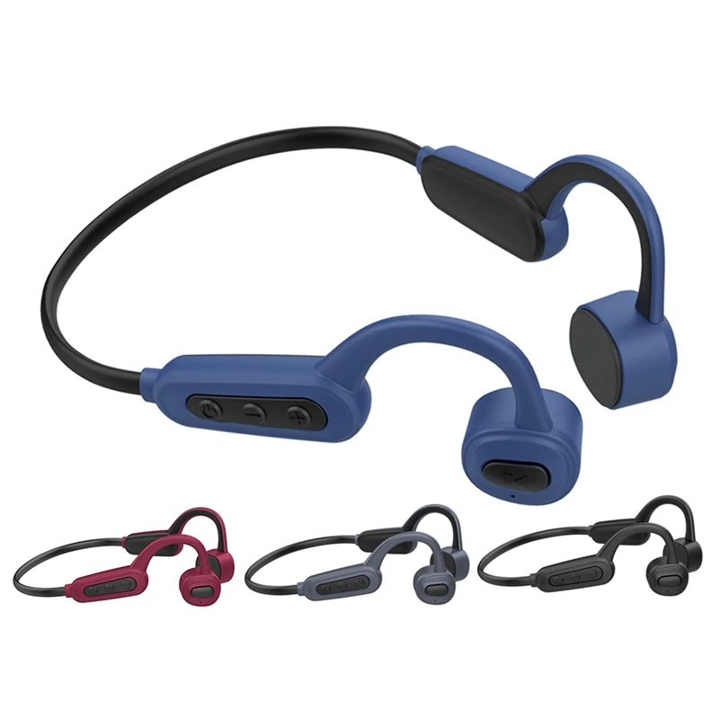 

HFES Waterproof Bone Conduction Headphones Wireless Bluetooth Sports Headset With Mic MP3 Player IPX8 For Running Workouts