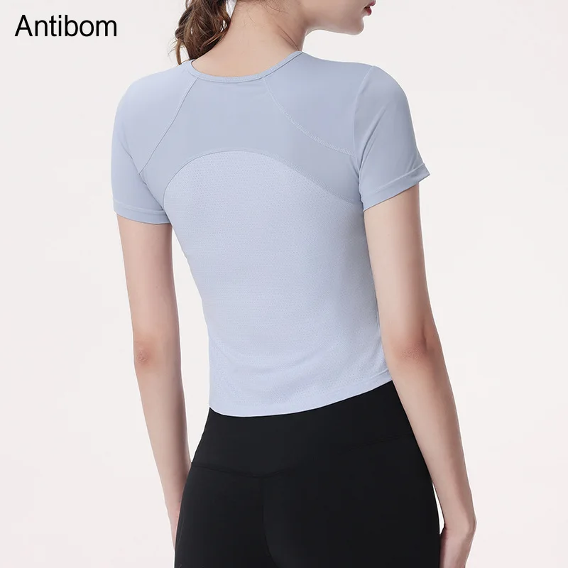 

Antibom Yoga Top Women's Back Short-sleeved T-shirt Fitness Tight-fitting Breathable Sports Running Training Clothes