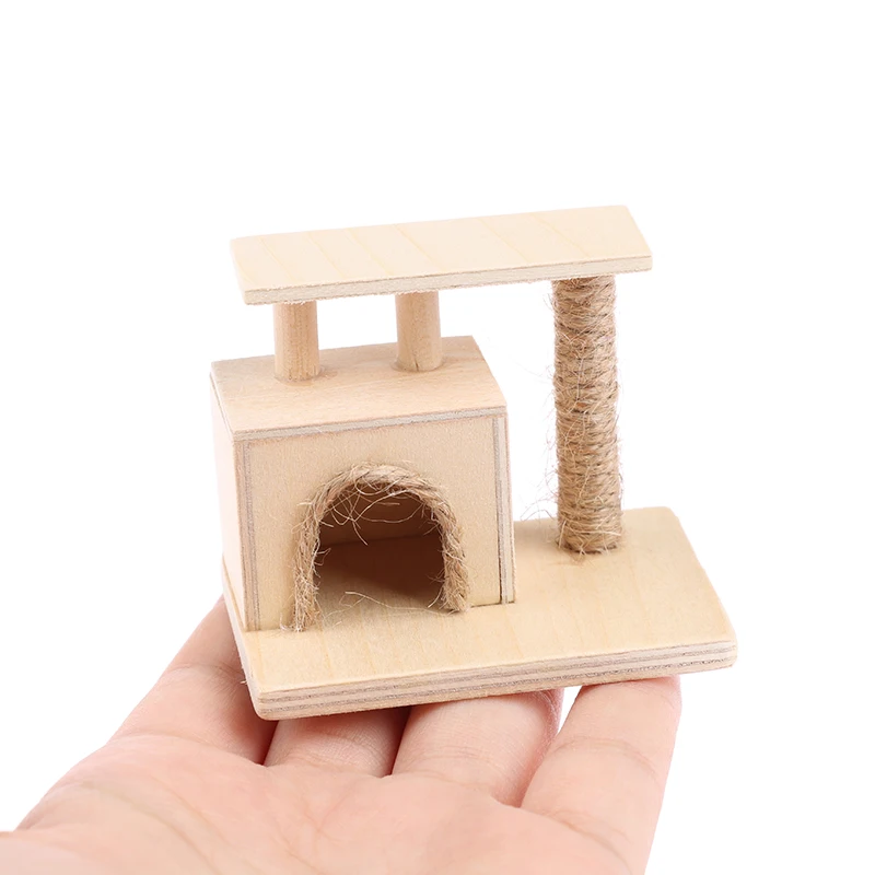 1:12 миниатюрный деревянный кукольный домик для кошек рамка скалолазания