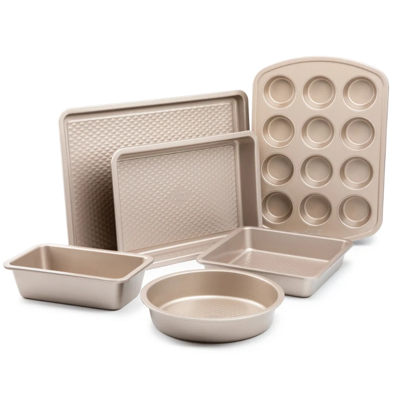 

Non-Stick Aluminized Steel Baking 6Pc Set, Champagne Gold