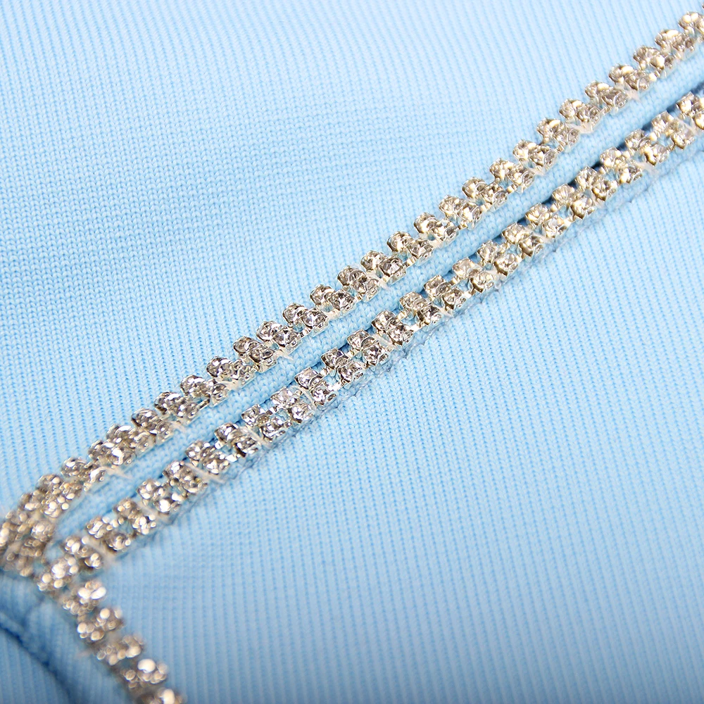 Женское облегающее платье на одно плечо DEIVE летнее синее платье-мини с вырезами и