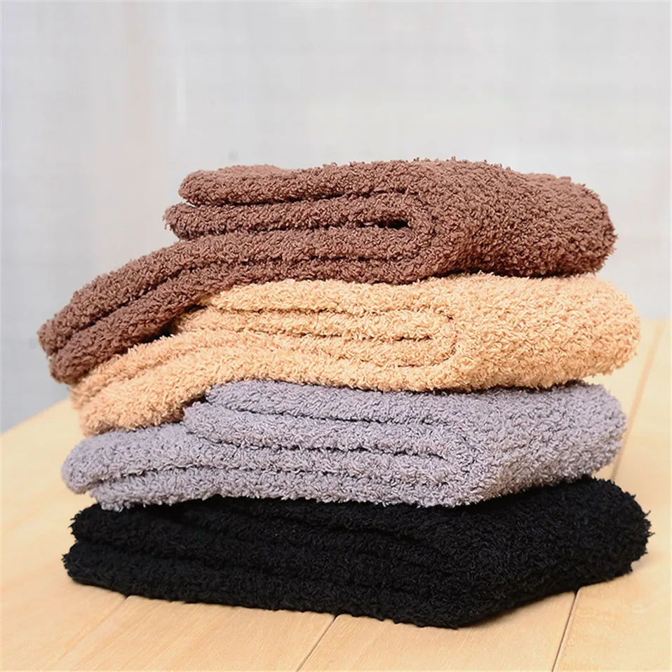 2022 New Women Cozy Cashmere Socks Winter Warm Sleep Bed Socks Floor Home Fluffy Socks Coral velvet Feet Warmer Christmas gift