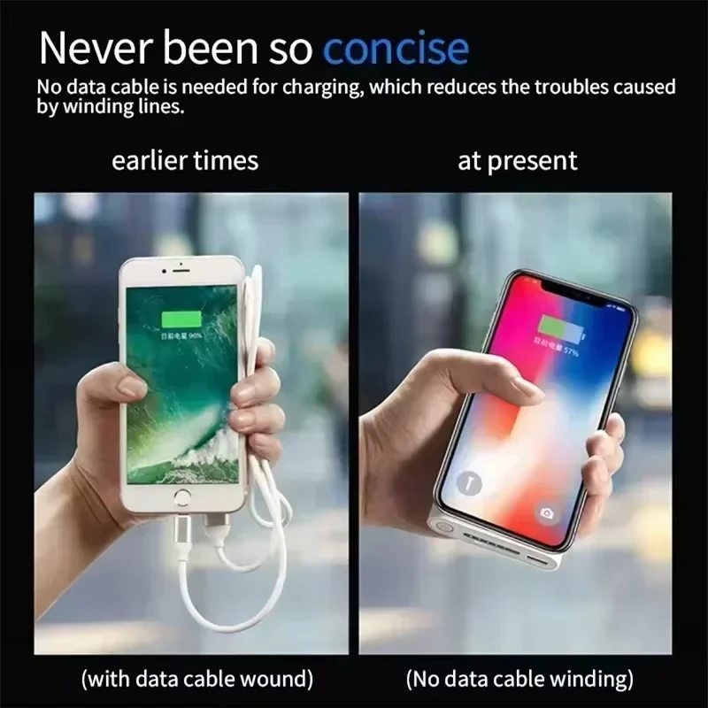 Внешний аккумулятор для iPhone 200000 мАч магнитный Сверхбыстрая зарядка