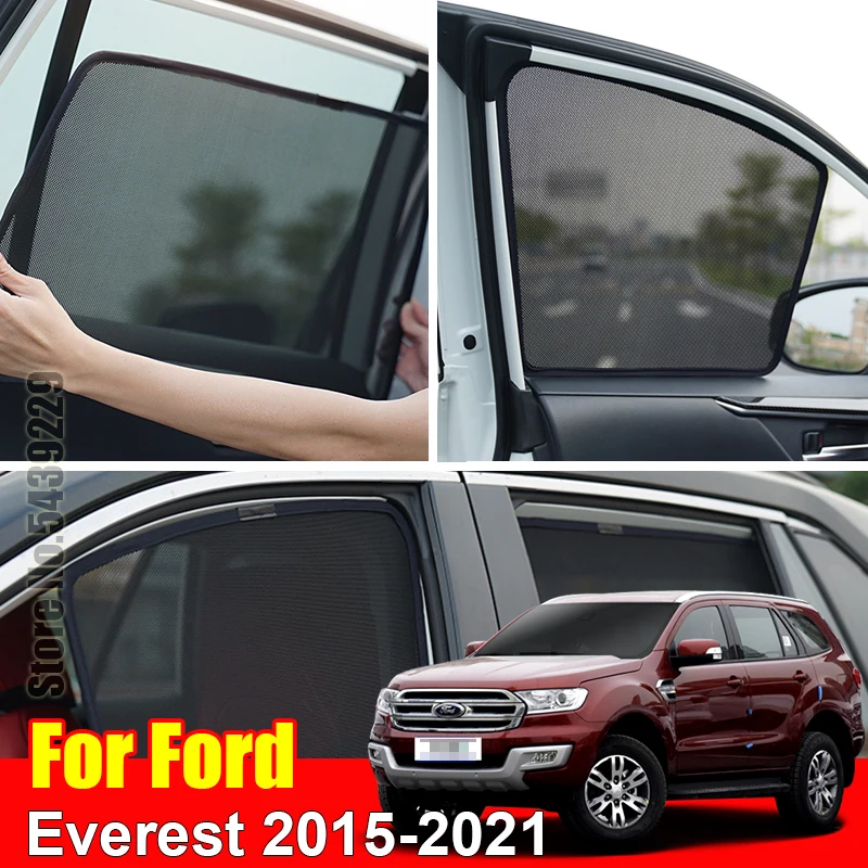 

For Ford Everest 2015-2021 Magnetic Car Sunshade Shield Custom Mesh Frame Curtain Side Window Sun Shade Visor
