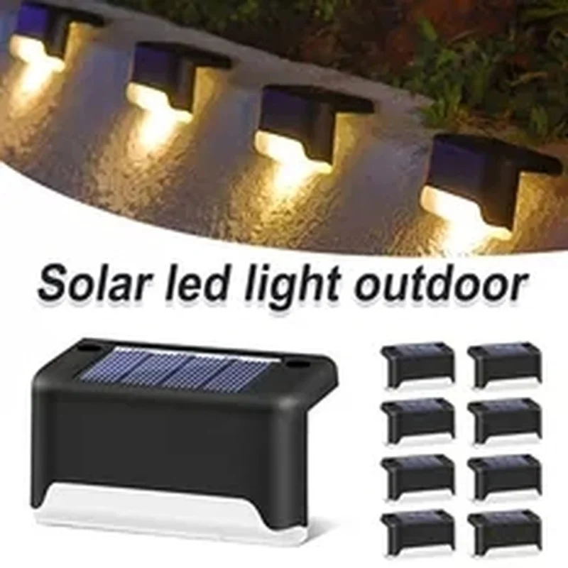 

1/4/8/20pcs LED Solar Stair Lamp IP65 Waterproof Outdoor Garden Pathway Yard Patio Stairs Steps Fence Lamps Solar Night Light