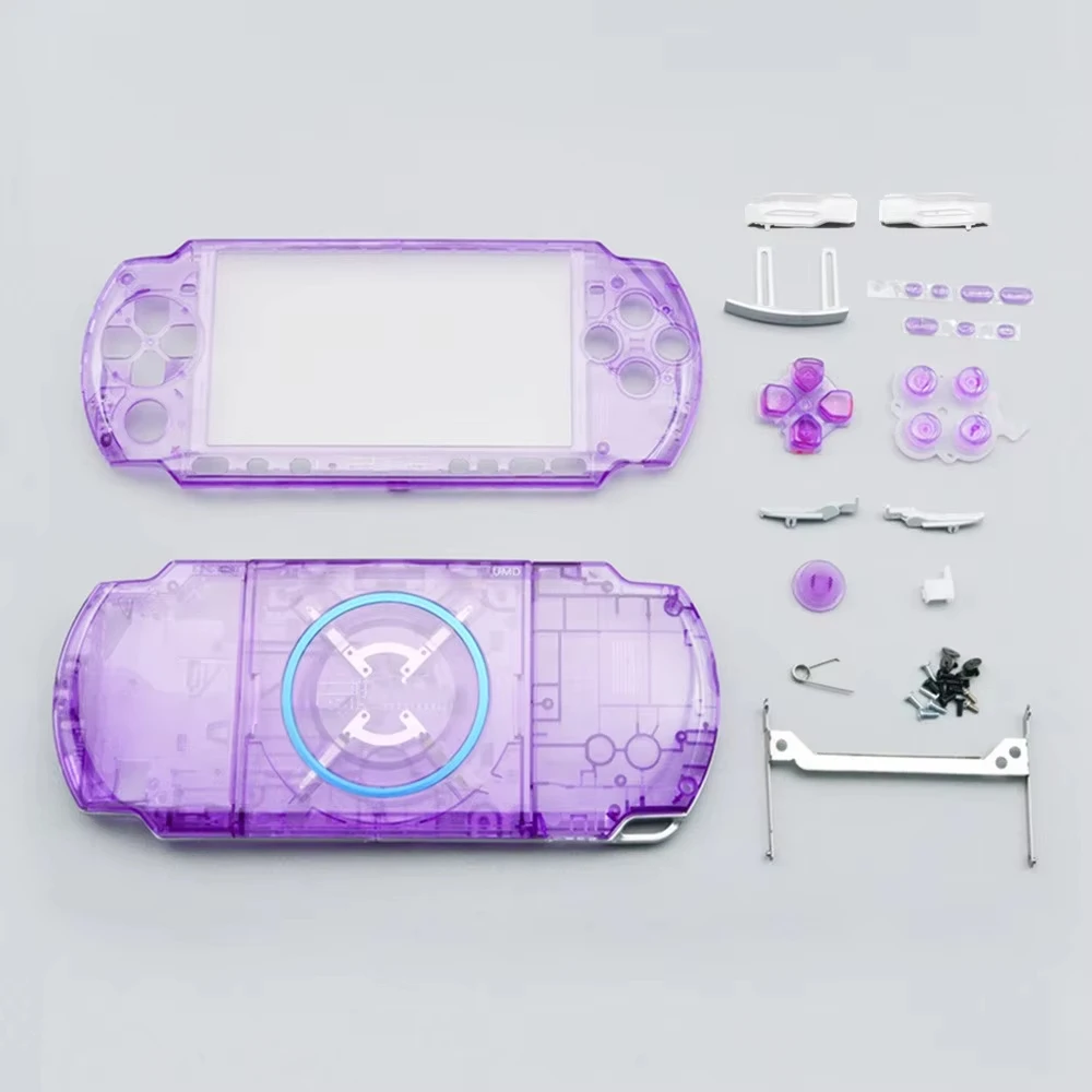 Фото Замена корпуса игровой консоли для PSP3000, полный комплект корпуса Crystal Colors с набором кнопок №3
