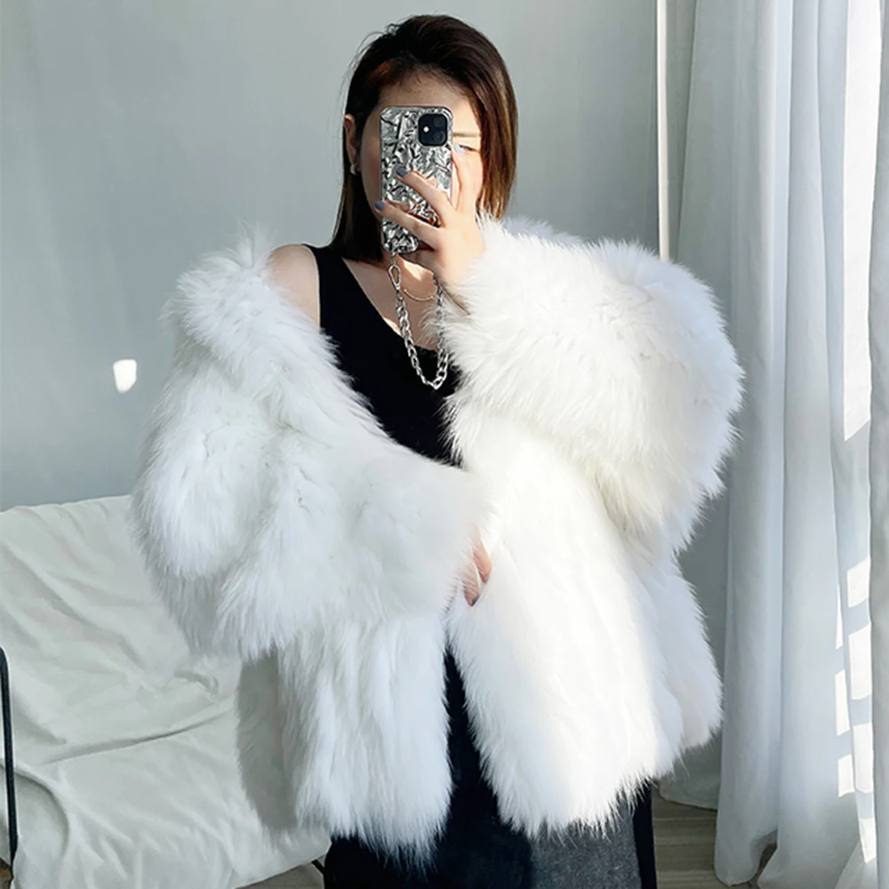 Высококачественные роскошные шубы из искусственного меха женская Свободная