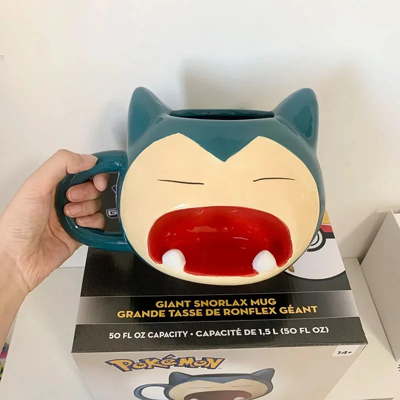 

Kawaii Cartoon Pokémon Snorlax Action Figure Toys Ceramic Cute Cup High Capacity Mug Creativity Christmas Gifts For Children