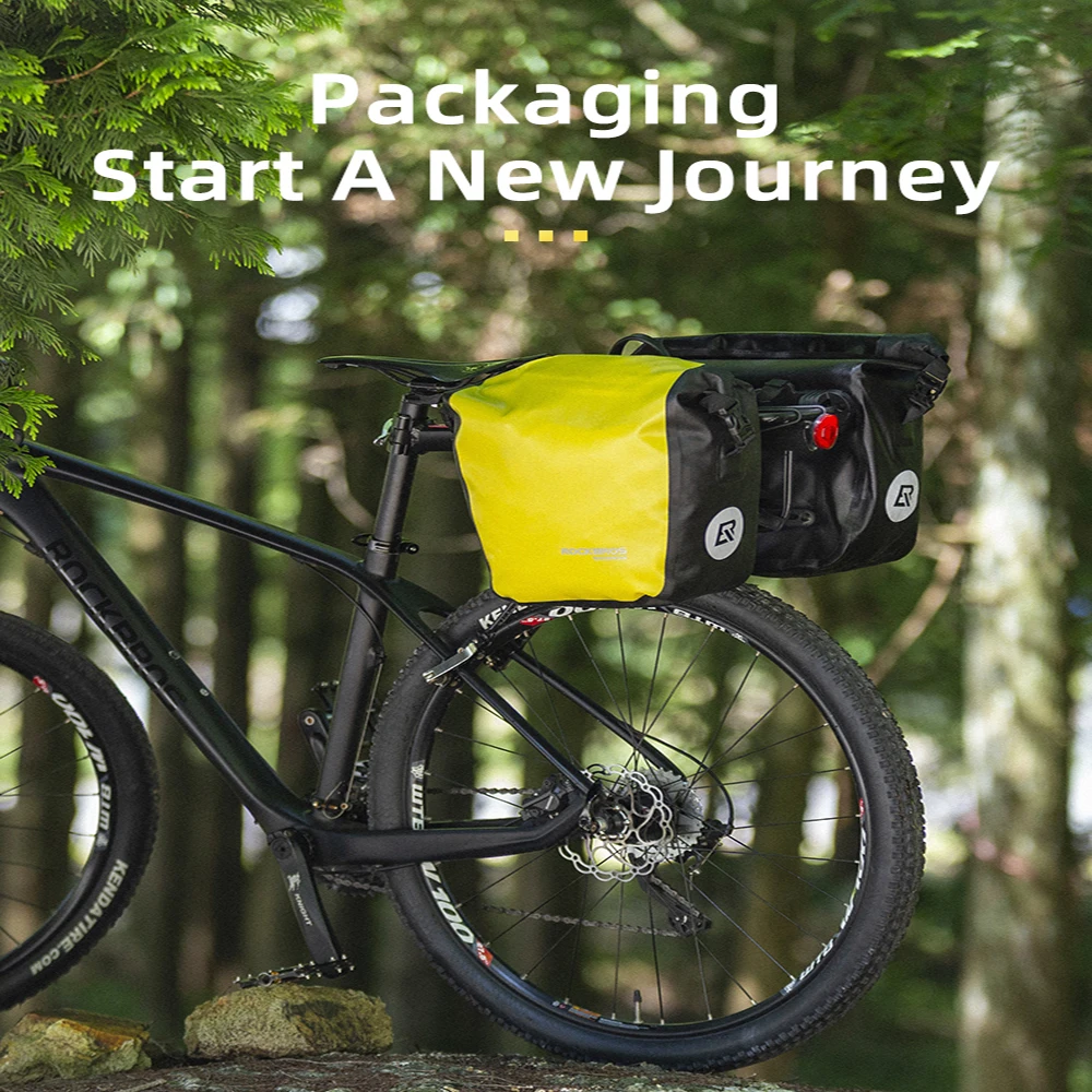 10-18L Bicycle Bag Waterproof Portable Bike Bag Pannier Rear Rack Tail Seat Trunk Pack Cycling MTB Bag Bike Accessories