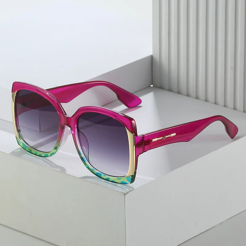 

2023 новые модные квадратные солнцезащитные очки для женщин и мужчин, роскошные градиентные линзы в оправе, брендовые дизайнерские трендовые товары
