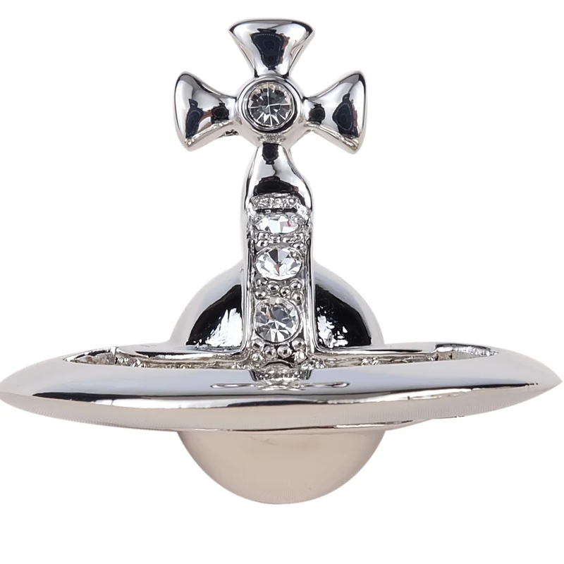 

Популярная циркониевая полулицевая 3D Брошь Сатурн vi35in West Queen для модных женщин ювелирные изделия в стиле панк Ins шпилька для воротника в под...