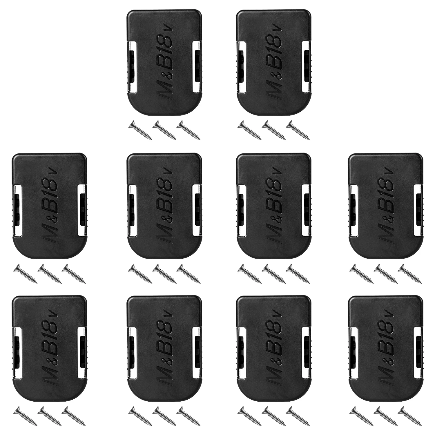 

10PCS Tools Power Battery Mounts Storage Stand Holder Battery Hold Shelf Rack Storage Case for Makita 18V 14.4V Fit Bosch