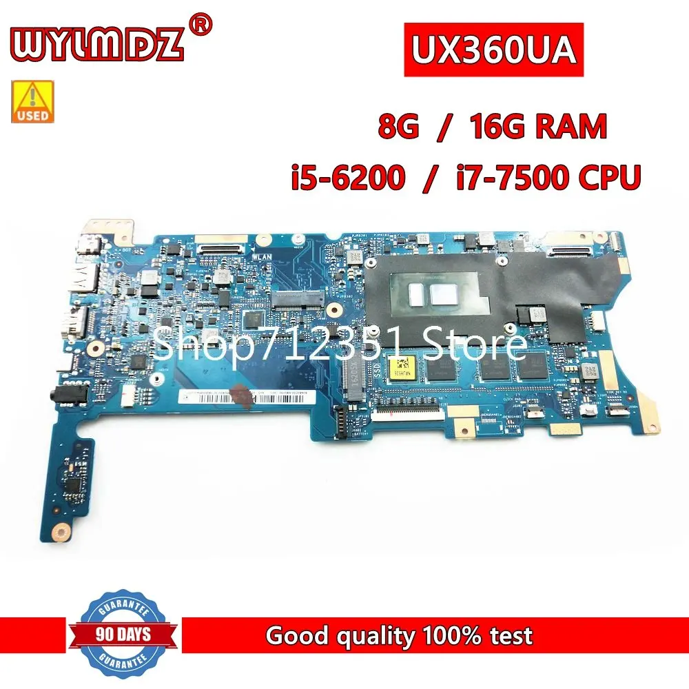 

Used UX360UA With i5 / i7 CPU 8G/16G RAM Notebook Mainboard For Asus ZenBook UX360U UX360UA UX360UAK Laptop Motherboard