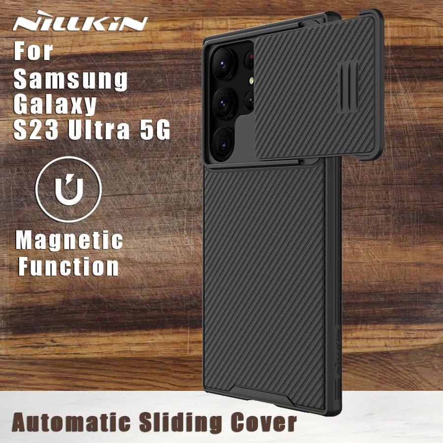 

NILLKIN for Samsung Galaxy S23 Ultra 5G case CamShield S Magnetic Charging Back cover Lens Camera Protection for S23 Ultra