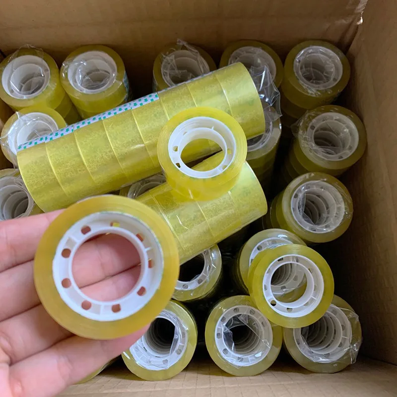 

18mm*20m/Toll Transparent Adhesive Tape Pack Tools Stationery Office School Supplies Packing Present Flower Tapes