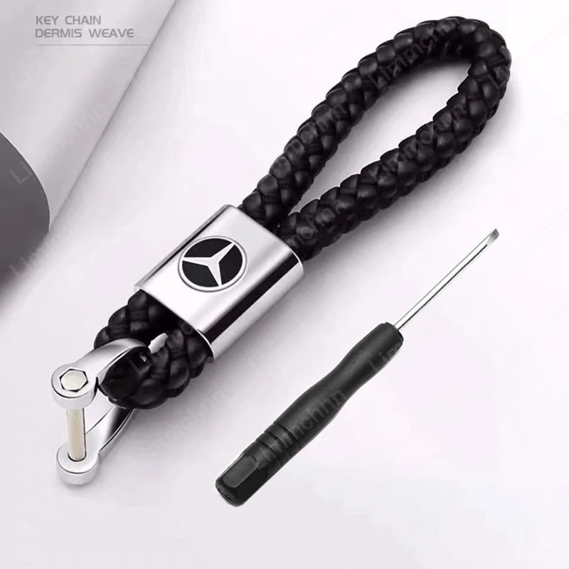 Металлический кожаный брелок для мужчин и женщин роскошный автомобильный Mercedes