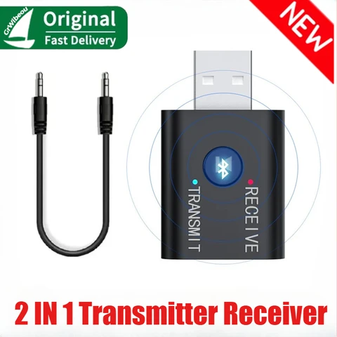 GRWIBEOU Беспроводной адаптер Bluetooth 5.0 2 в 1