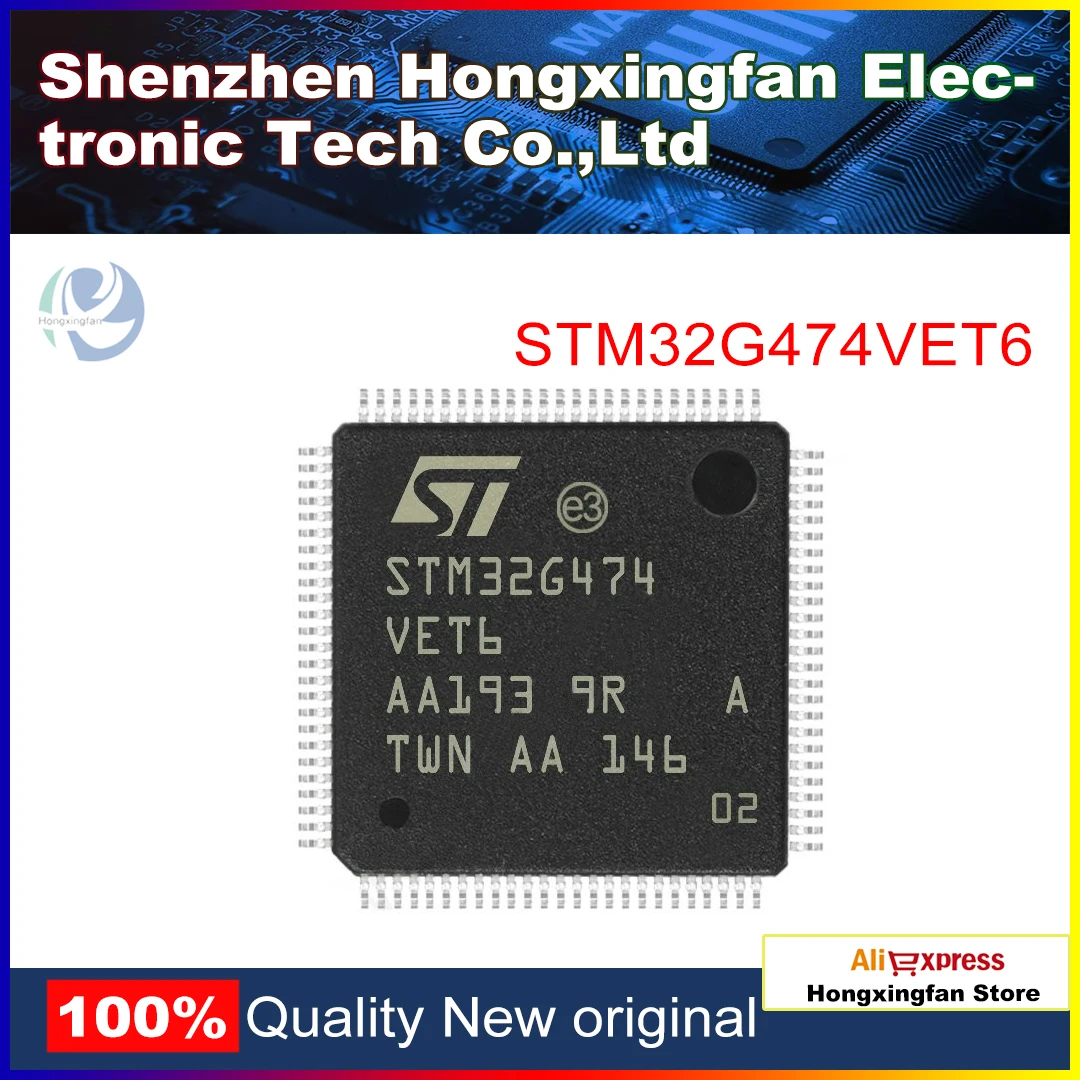 

Микроконтроллер ARM STM32G474VET6 MCU, 170 мгц,