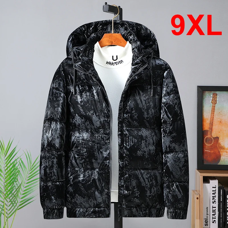 2022 New Parkas Winter Jackets Men Bubble Padded Jacket Thickened Warm Hooded Coats Male Fashion Casual Outerwear Plus Size 9XL
