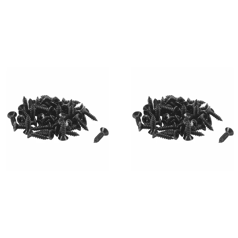 

100Pcs Pickguard Screws 3MM For Fender Strat Style Guitar(Black)