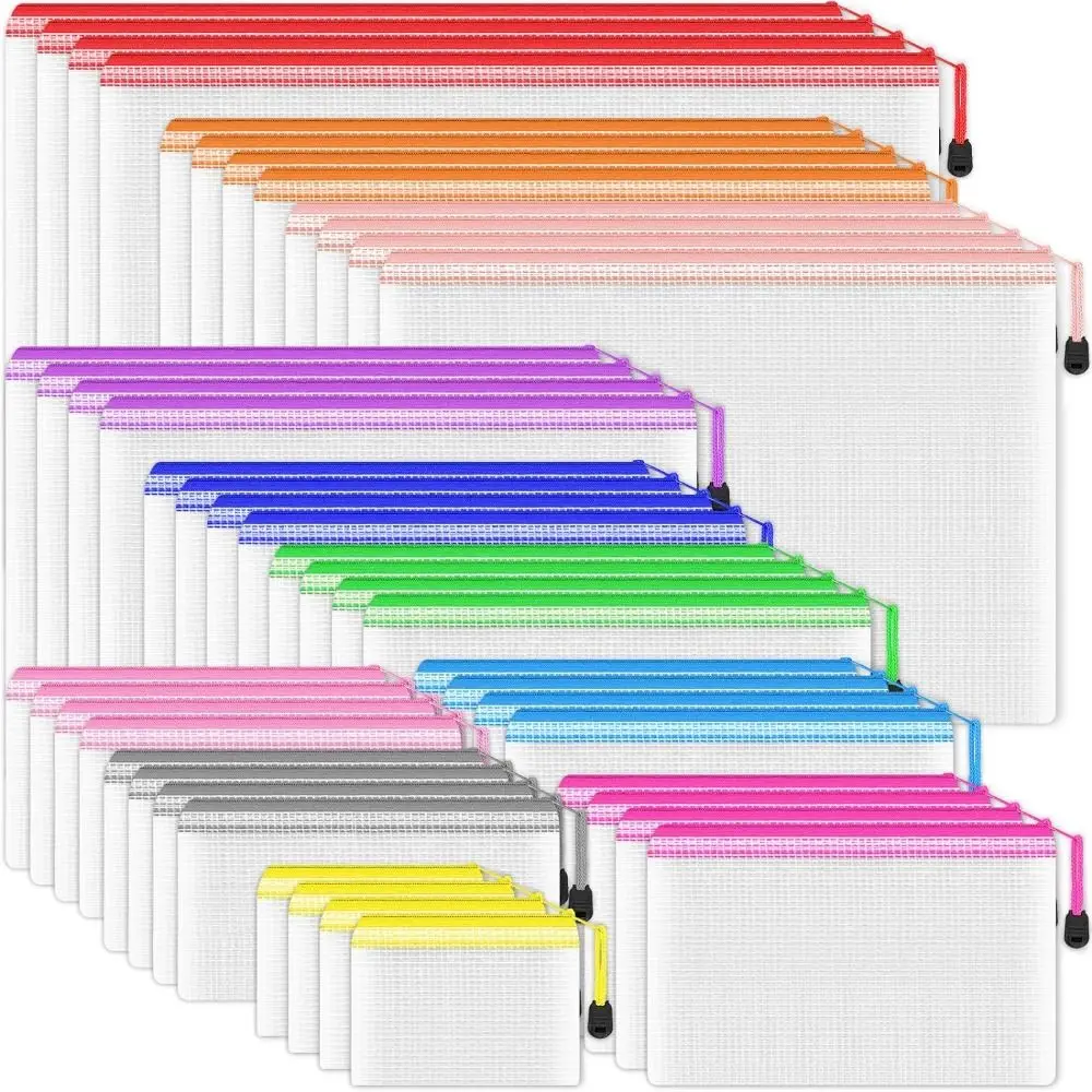 Косметические косметички сетчатая сумка на молнии органайзер для бумаги большая