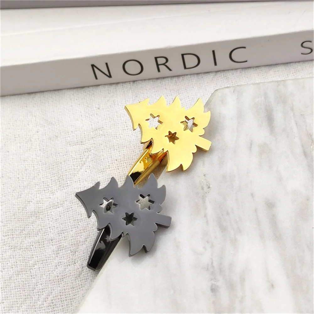 Индивидуальные запонки в виде рождественской елки для мужчин 1 пара зеркальные