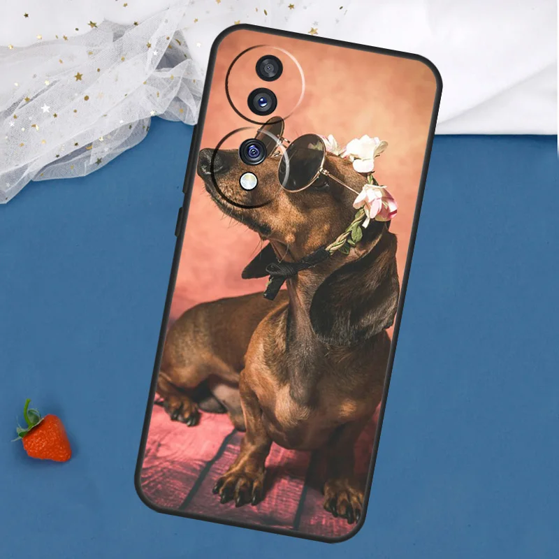 Фото Чехол Teckel Dackel с собакой таксой для Honor Magic 7 5 6 Pro Lite Honor 200 400 50 70 90 X8 X9 X8a X8b X9a X9b X9c Cover №4