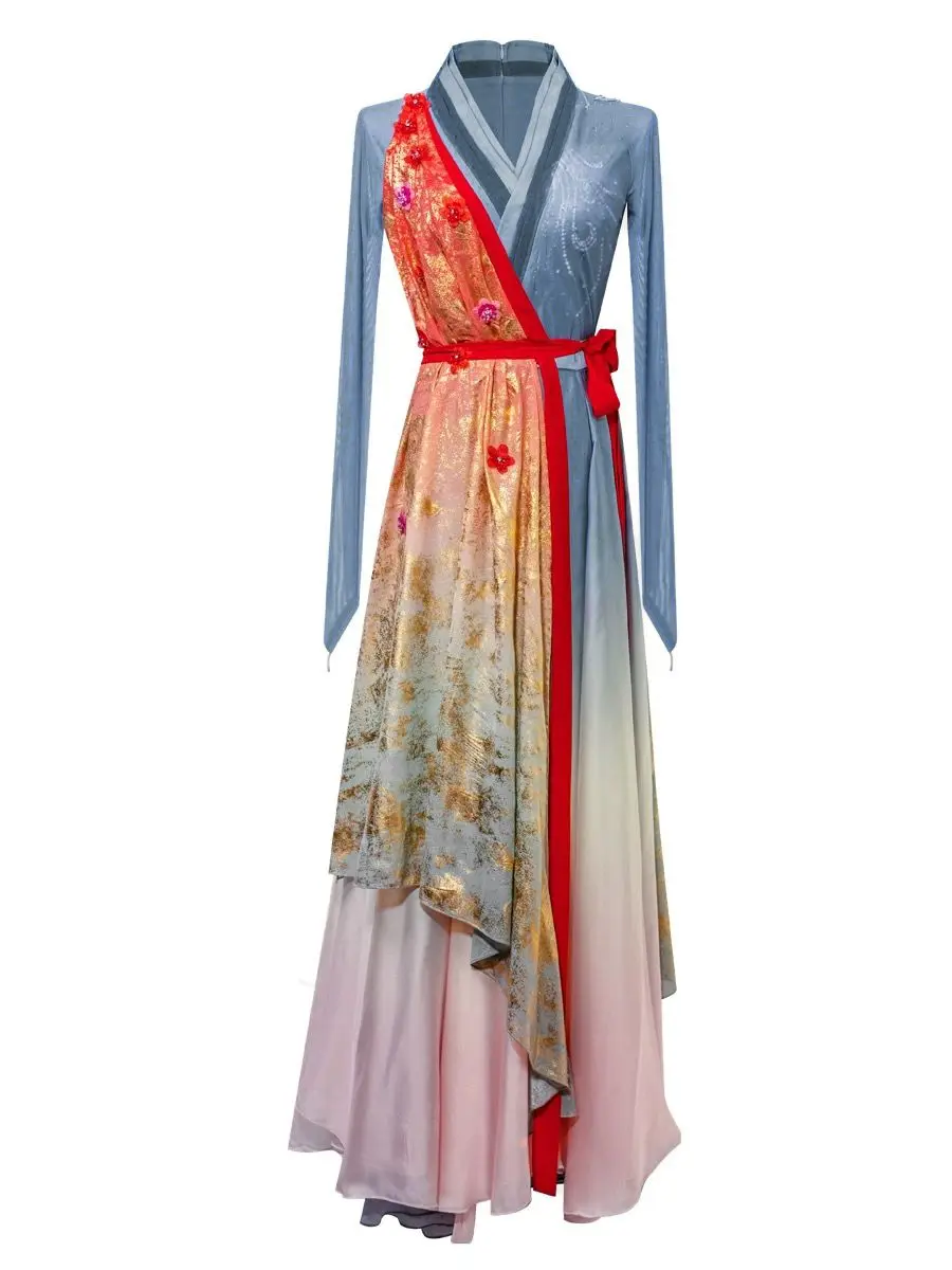 Китайское классическое танцевальное платье художественное для выступлений