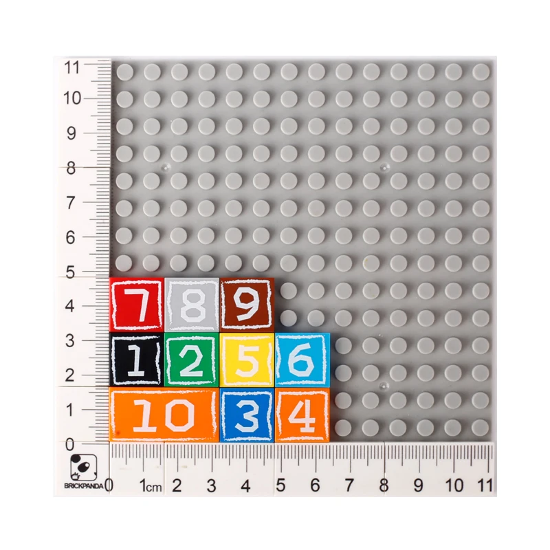 Строительные блоки MOC hopски с принтом фигурки игровая площадка цветные цифрами