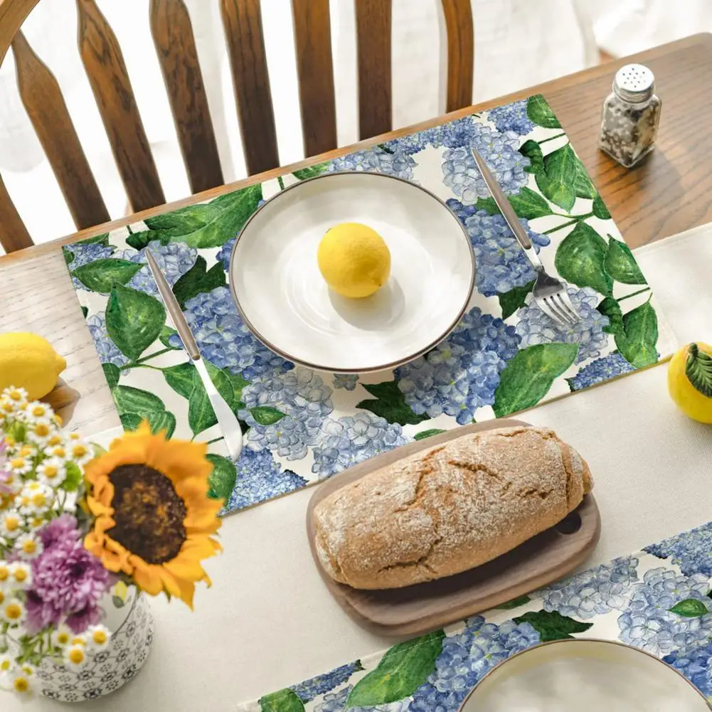 

Table Placemat Heat Insulation Washable Spring Seasonal Dresser Runner Placemat Fade-resistant Bowl Mat Party Supplies