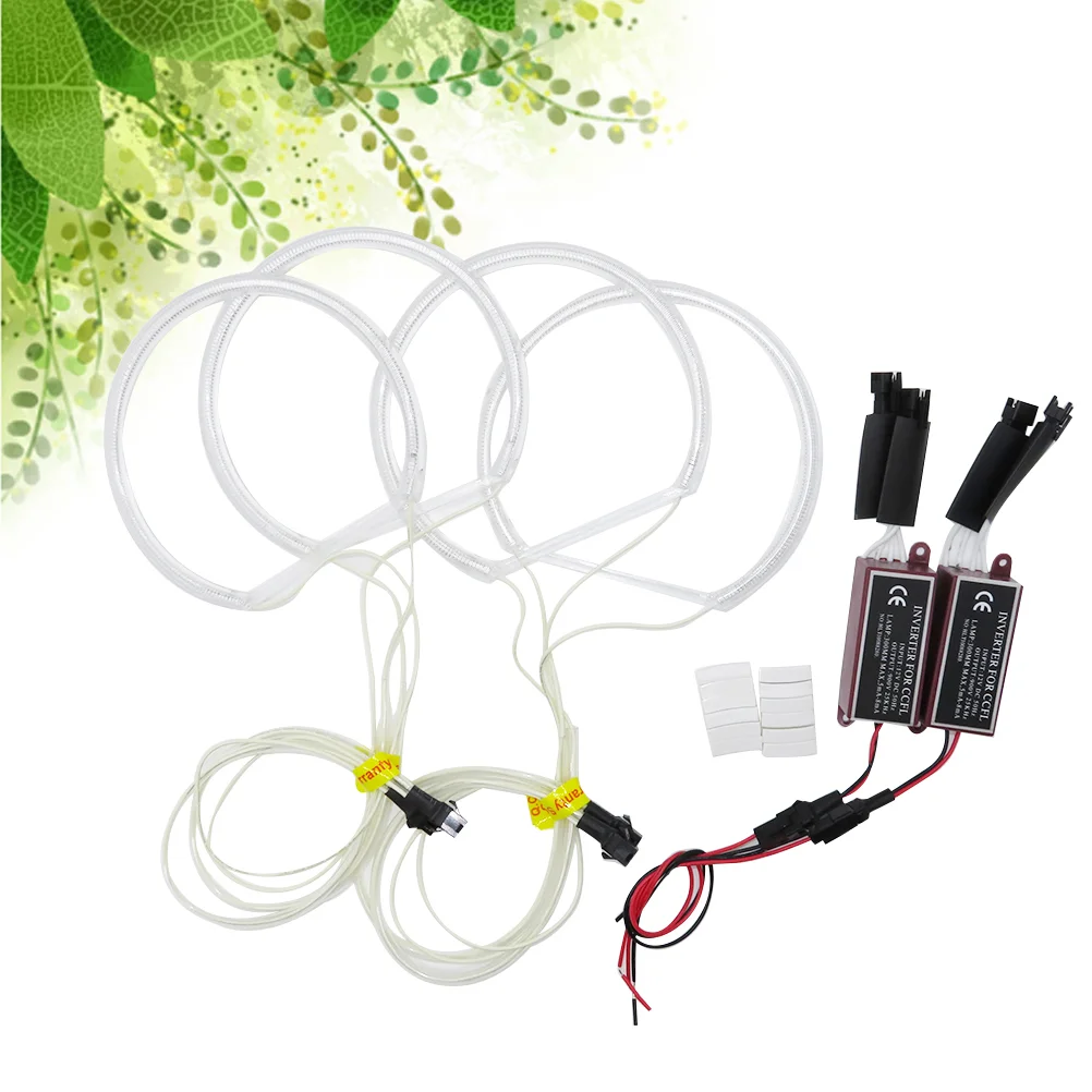 

4pcs 131mm 3W 12-24V Headlights Angel Eyes 6000K CCFL Fog Lights LED Lights for E46 Car