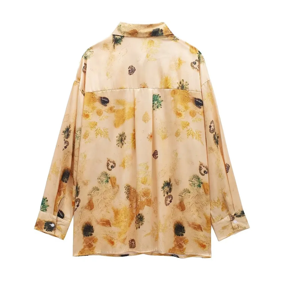 Женская рубашка-поло с принтом Zarb костюм из шелковой атласной ткани