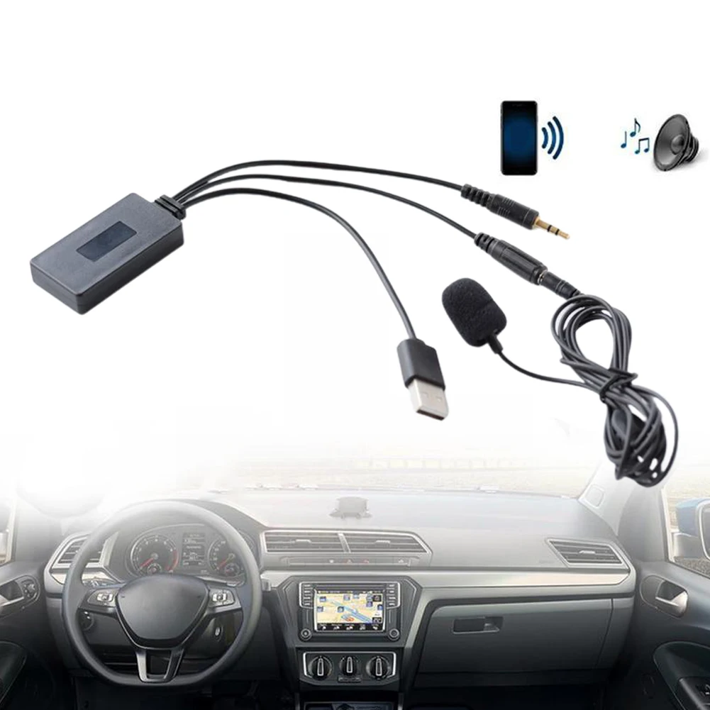 

3.5 Mm Plug Car Auto Bluetooth-Compatible Module Radio AUX Cable Adapter Universal 5-12V For Cell Phone Car Electronics Parts