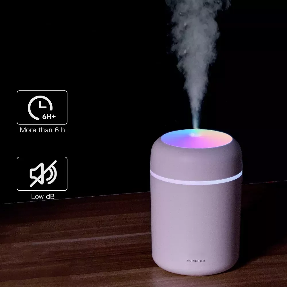 Portable USB Ultrasonic Colorful Cup Aroma Diffuser Cool Mist Maker Air Humidifier Purifier With Light For Car Home