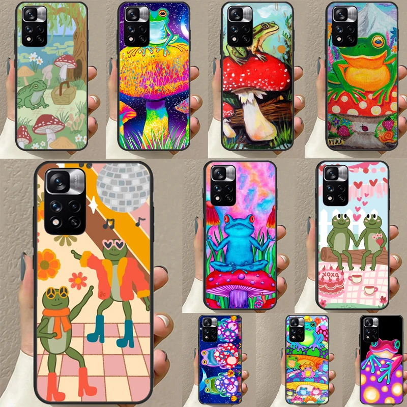 Фото Чехол Frong Froggy Art Groovy Hippie для Redmi Note 11 Pro, чехол для Xiaomi Redmi Note 10 7 8 9 Pro 8T 9S 10S 11S 9A 9C 9T Coque №1