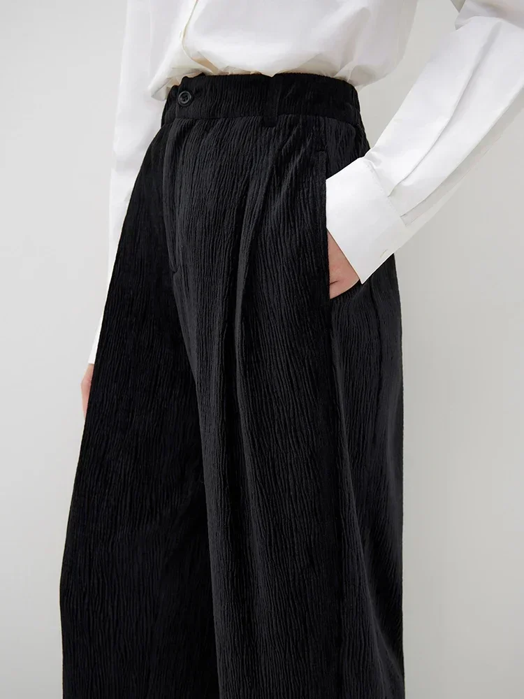 Женские прямые брюки FSLE из дробленого бархата