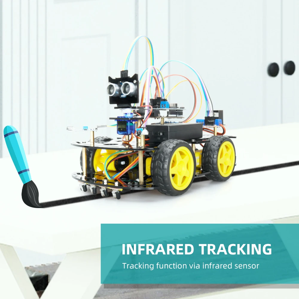 Smart Automation Robotics Car Kit For Arduino Programming Project Robotic Electronic Education Complete Sets