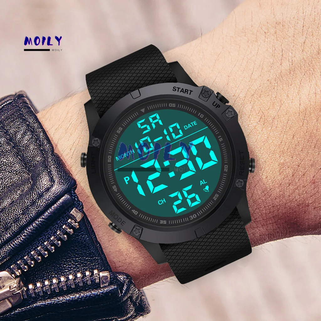 

Модные мужские военные спортивные часы, роскошные светодиодные цифровые водонепроницаемые часы, мужские часы, montre de