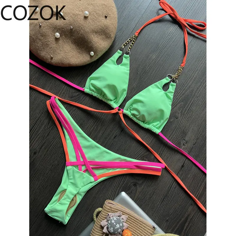 2023 Sexy Bandeau Bikini Set Women Floral Random Print Bikini Set Push-Up Swimsuit Sandbeach Swimwear Bathing Suit