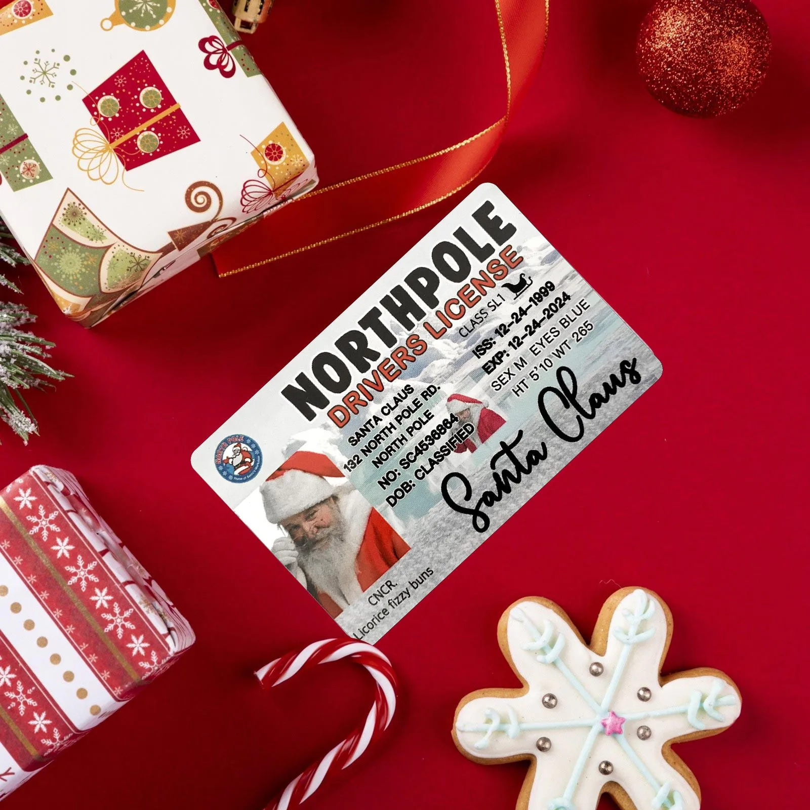 

Driver License ID Card For Santa Claus Novelty Santa Father Christmas Eve Keepsake Gift For Children Kids Xams Decorations 2024