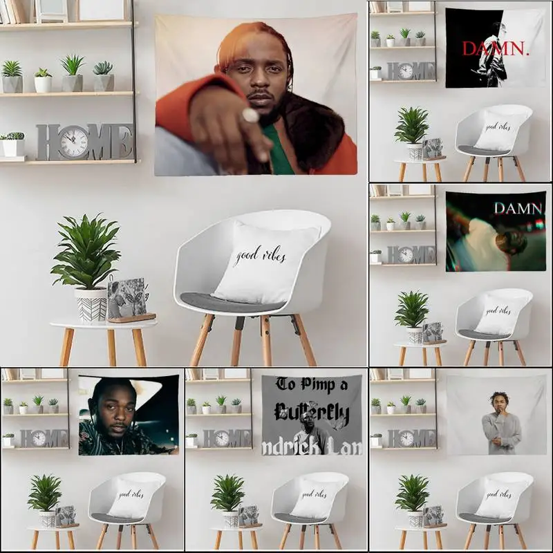 

Гобелен в американском стиле рэпера, Кендрик, Ламар, Художественная печать, дешевый хиппи, настенный богемный настенный гобелены